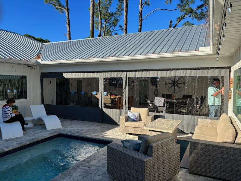 Vinyl window curtains second view